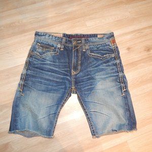 Rivet De Cru Mens 36W Thomas Regular Short Medium Wash Distressed Denim Jeans